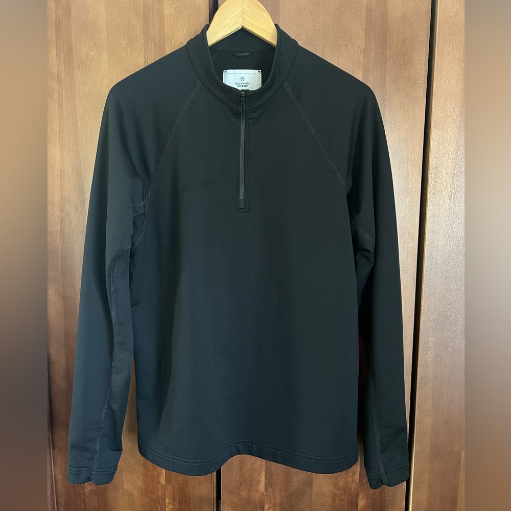 Reigning Champ Half Zip (M) Black